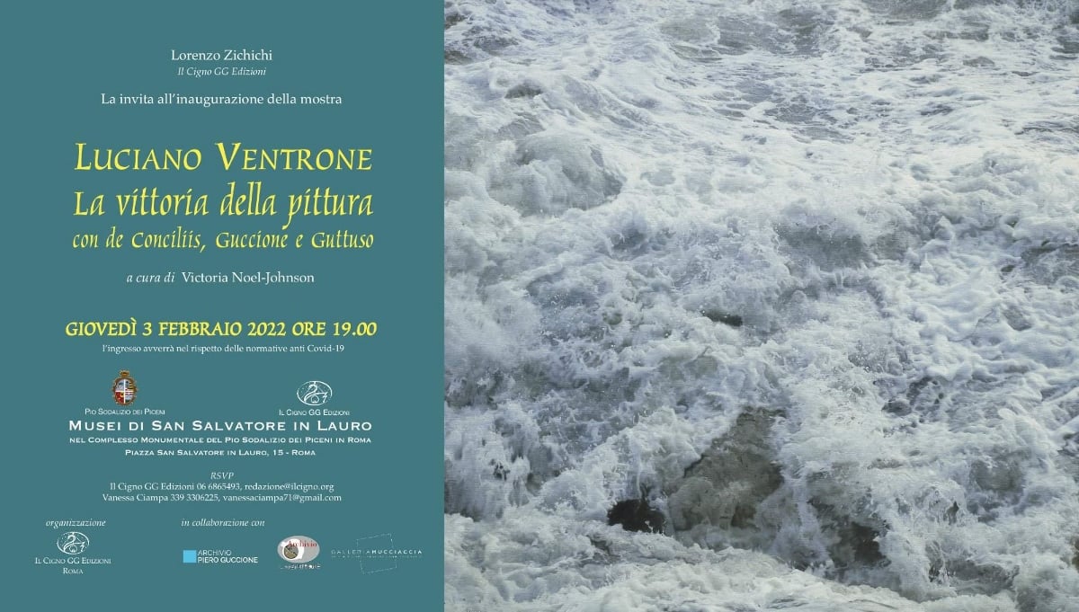 Luciano Ventrone - La vittoria della pittura con de Conciliis Guccione e Guttuso